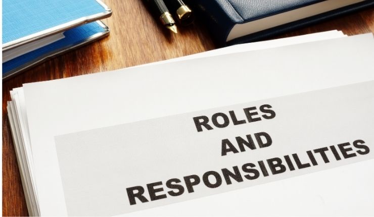 Documents showing roles and responsibilities for property management